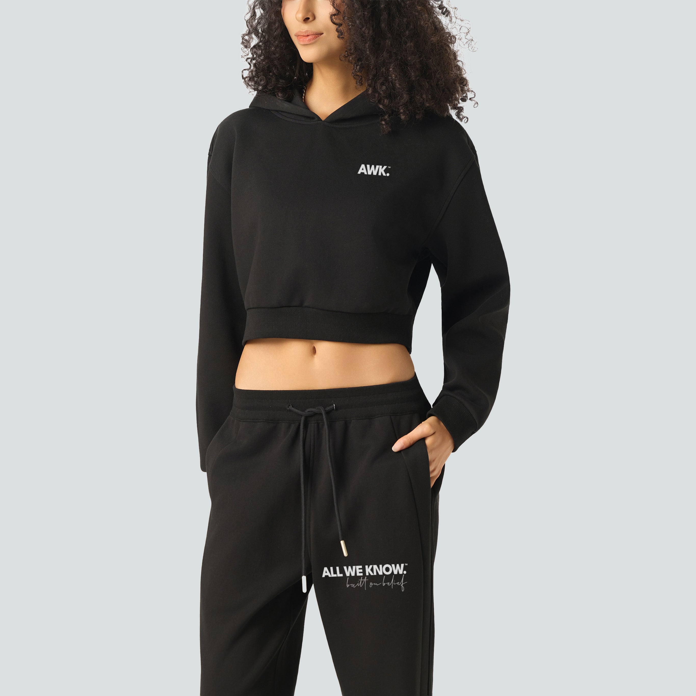 AllWeKnow™ 01 Cropped Hoodie
