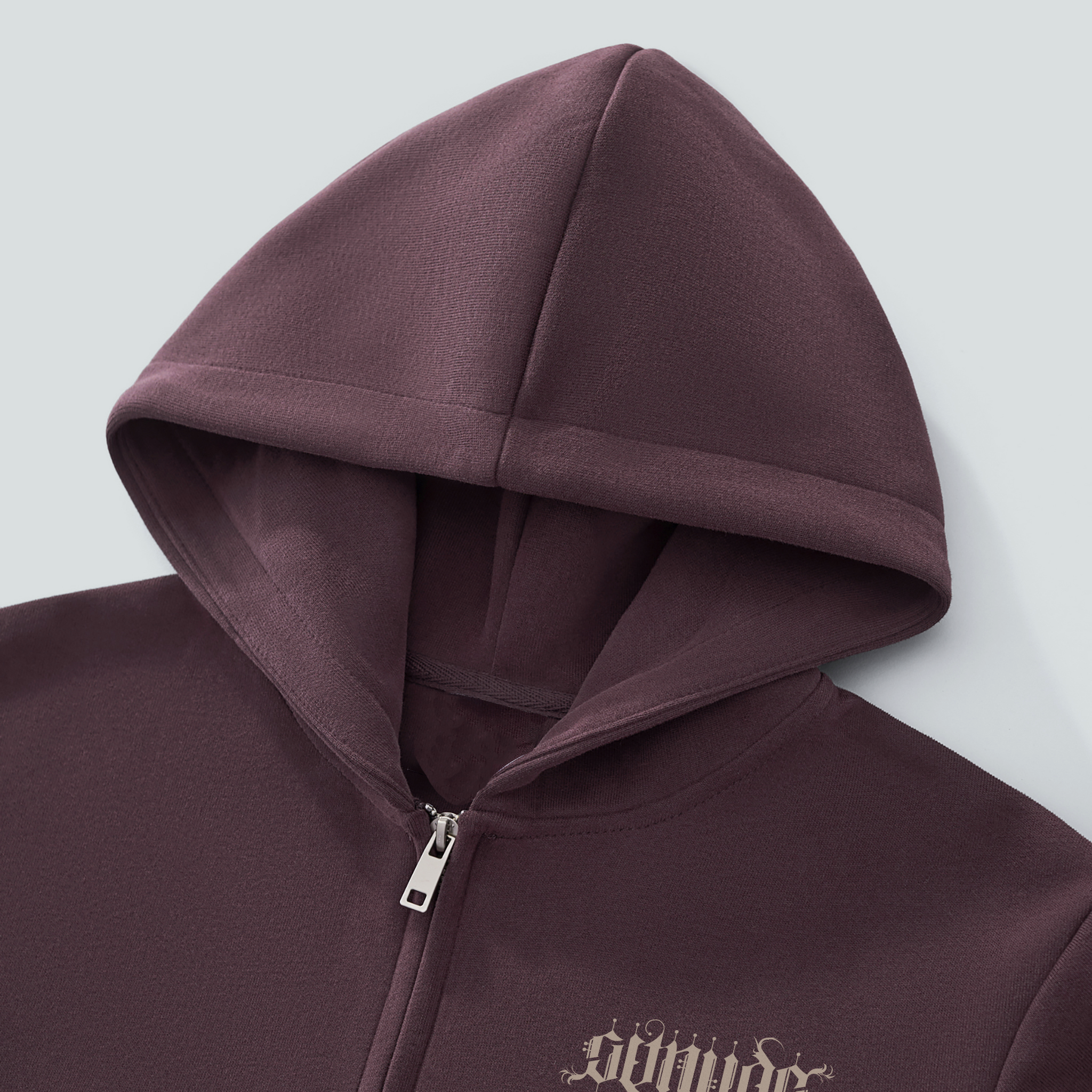 GetNude Ambigram Cropped Zip Hoodie