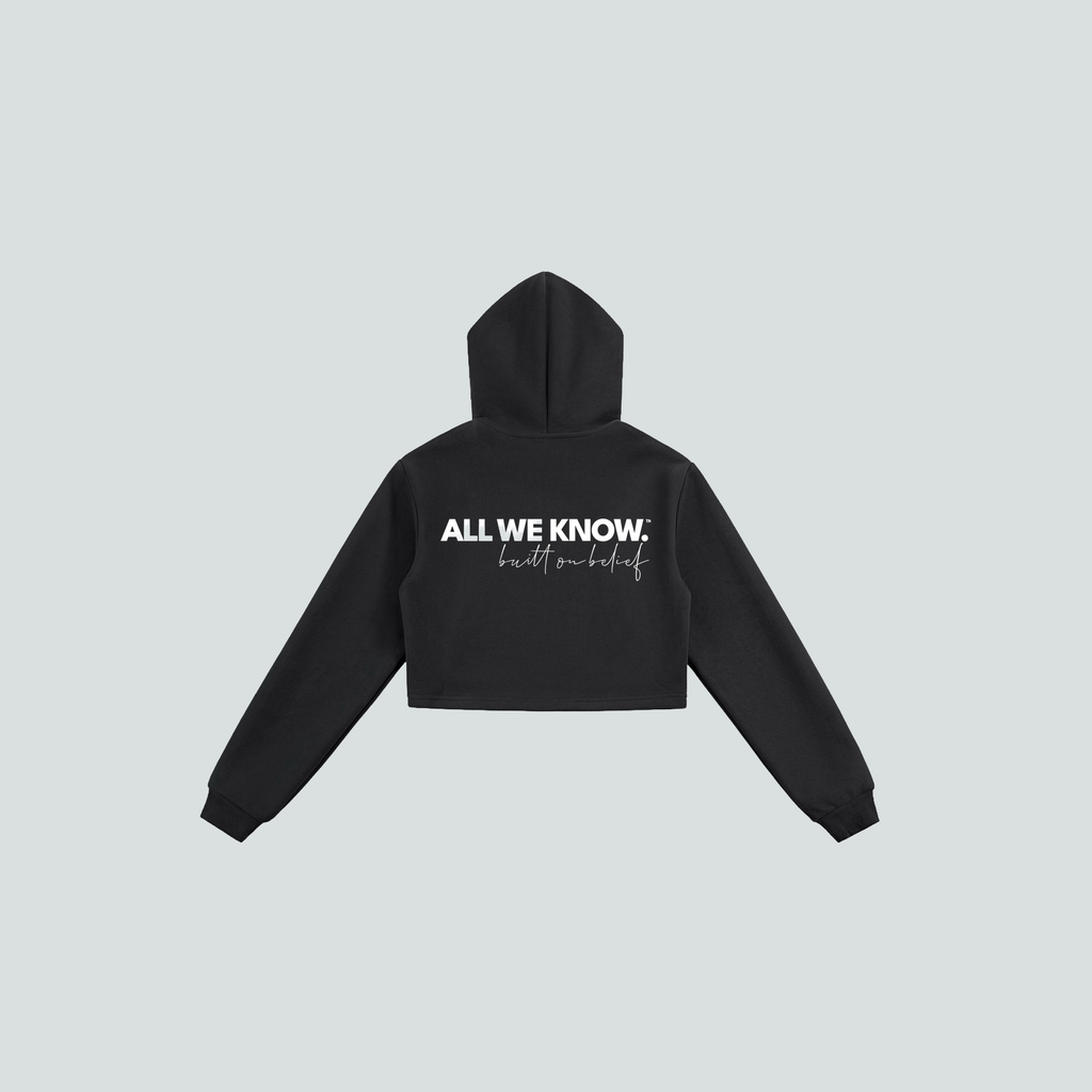 AllWeKnow™ 01 Cropped Zip Hoodie