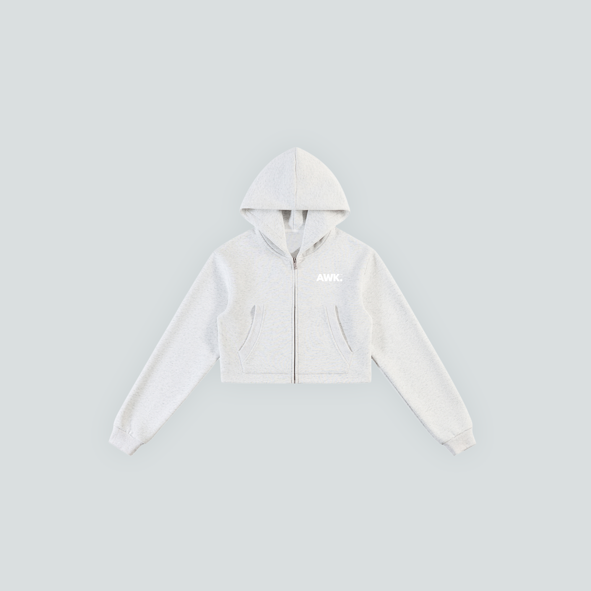 AllWeKnow™ 01 Cropped Zip Hoodie