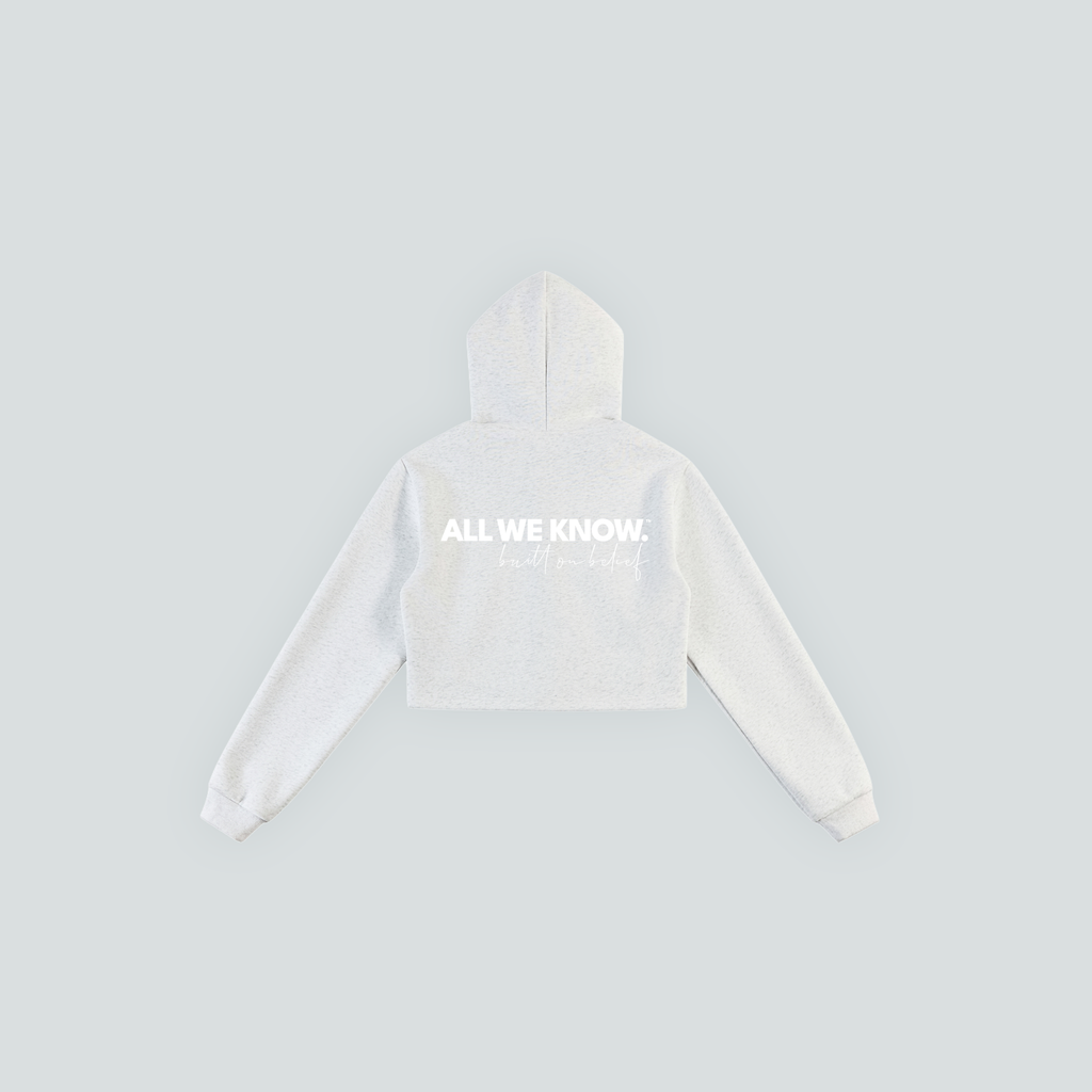 AllWeKnow™ 01 Cropped Zip Hoodie