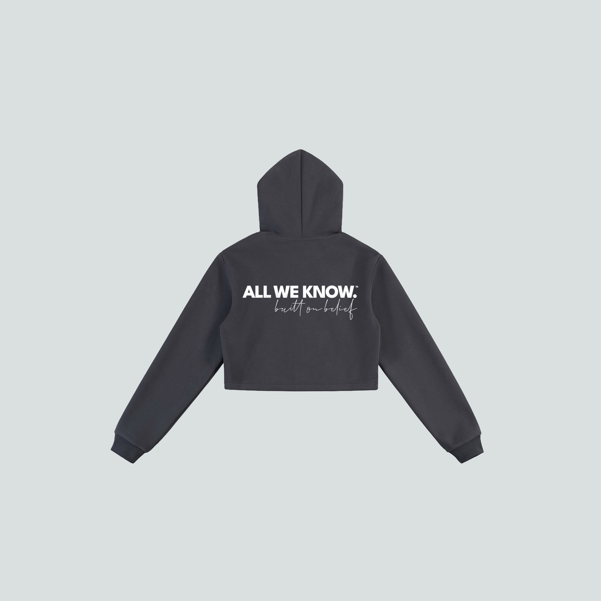 AllWeKnow™ 01 Cropped Zip Hoodie