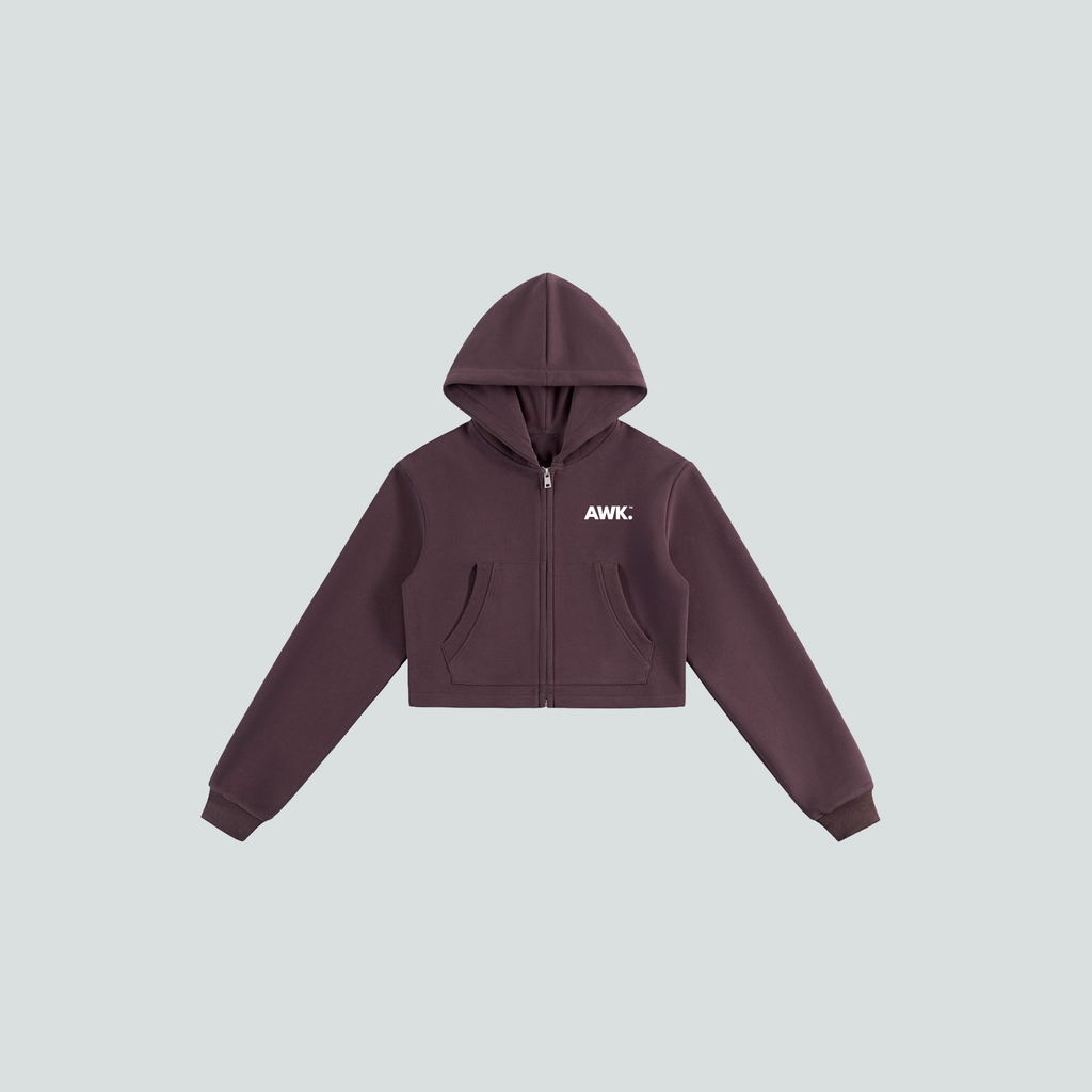 AllWeKnow™ 01 Cropped Zip Hoodie