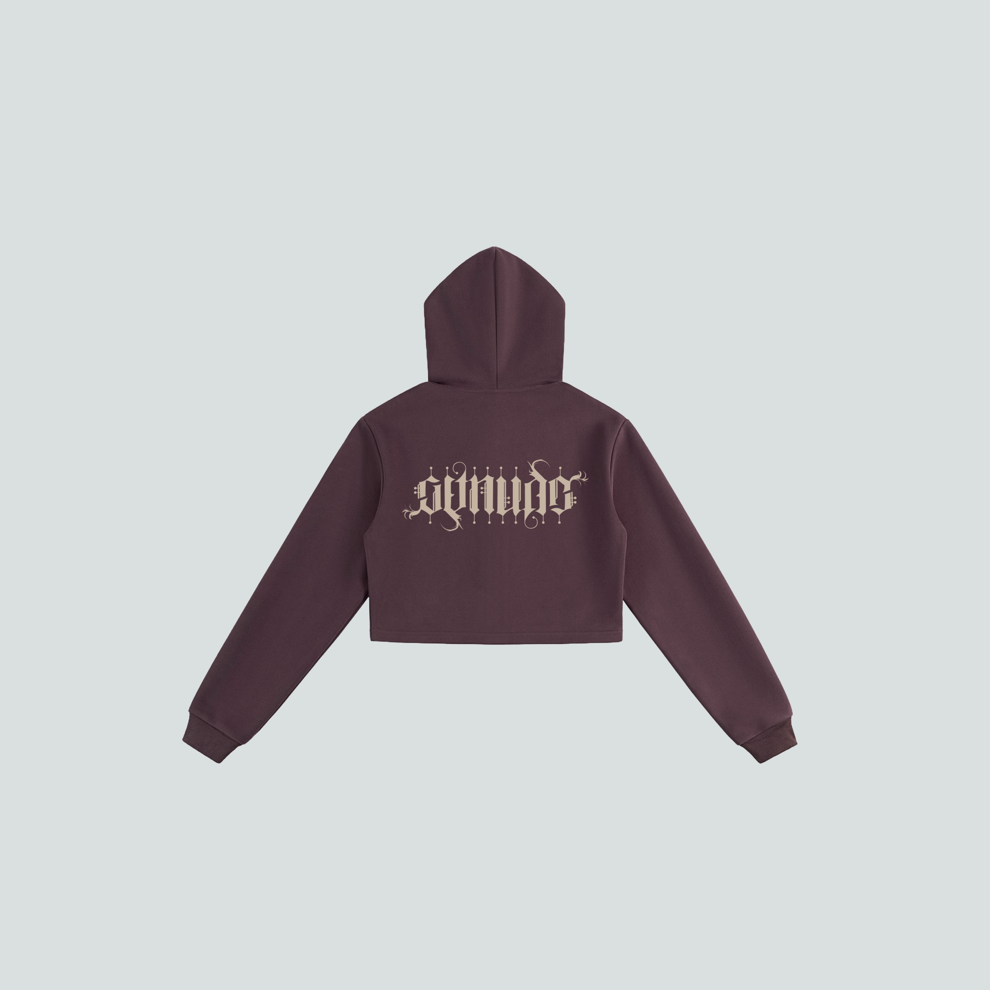 GetNude Ambigram Cropped Zip Hoodie