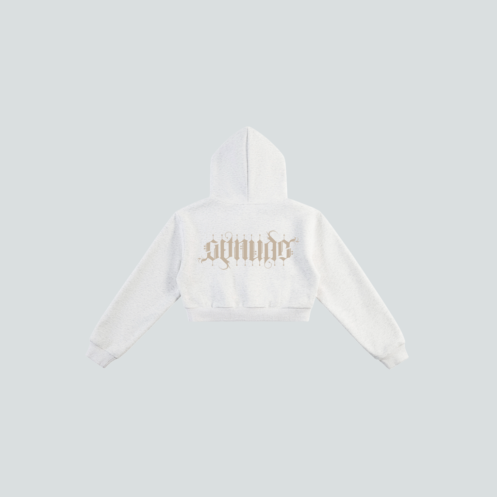 GetNude Ambigram Cropped Hoodie