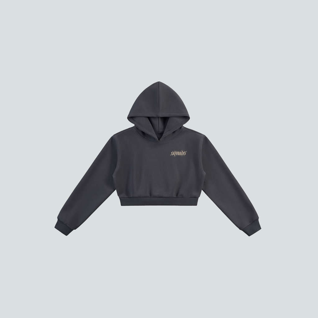 GetNude Ambigram Cropped Hoodie