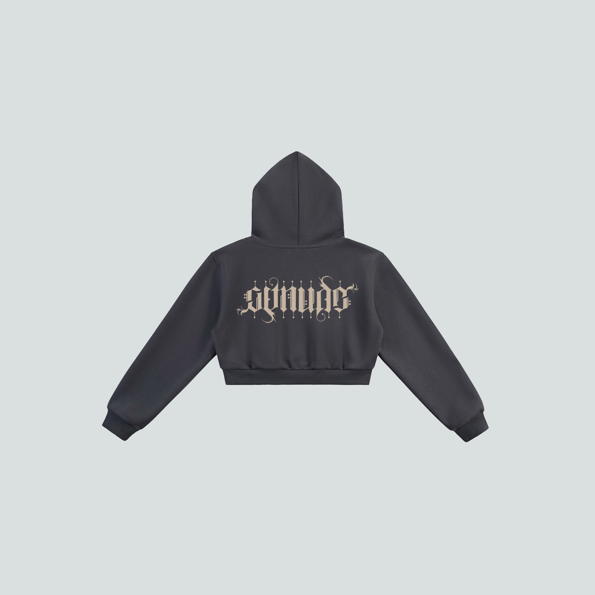 GetNude Ambigram Cropped Hoodie