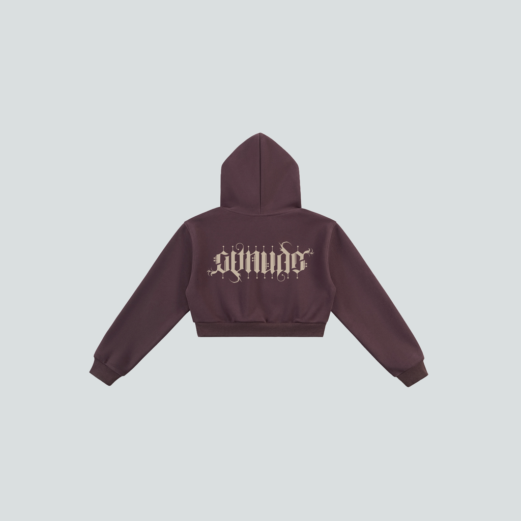GetNude Ambigram Cropped Hoodie