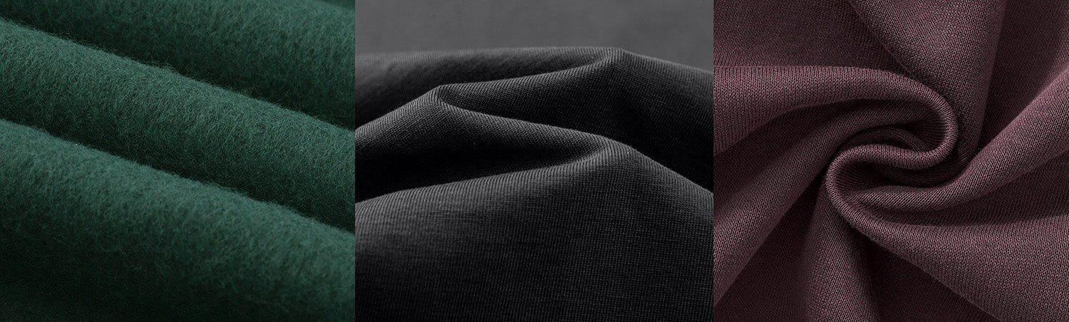 Heavyweight cotton fabric close up premium thick weave streetwear material